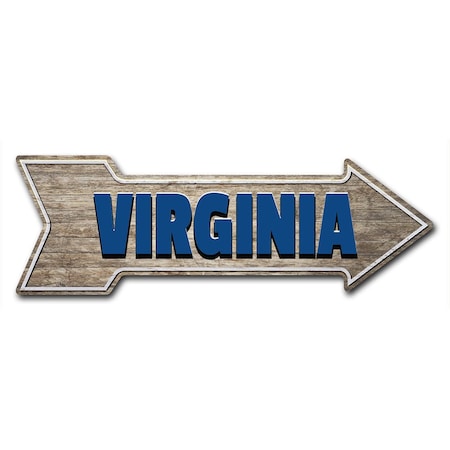 Signmission Virginia Arrow Decal Funny Home Decor 36in Wide D-A-12-999553